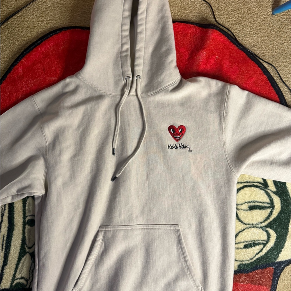 Comme des Garçons Play Gray Hoodie Keith Haring Hoodie